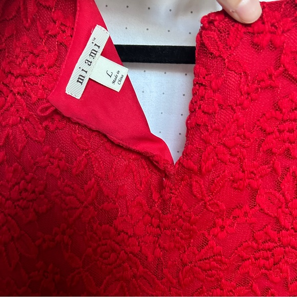 Red Laced Romper (SOLD AS IS) - Picture 7 of 7